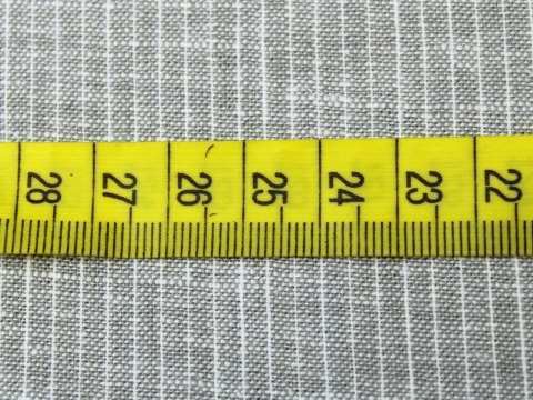 Tkanina len z bawełną paseczki ciemnoniebieskie