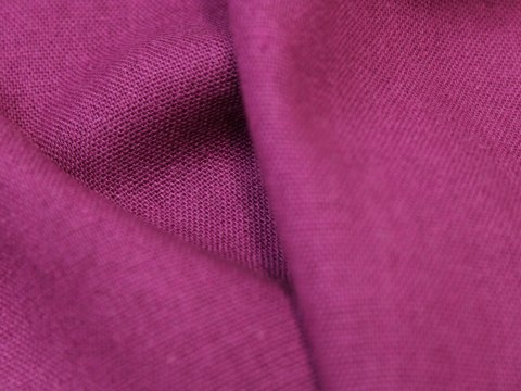 Tkanina len z wiskozą róż fioletowy magenta Tkanina len z wiskozą róż fioletowy magenta