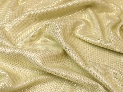 Dzianina Lurex Moonlight jasne złoto szamapański Dzianina Lurex Moonlight jasne złoto szamapański