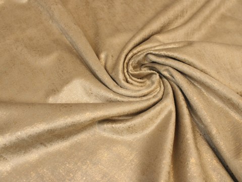 Tkanina dekoracyjna aksamit marmurek beż złoty szer. 300 cm