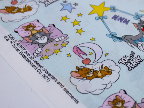 Bawełna 100% płótno niebieska wzór dzięciecy Tom&Jerry Bawełna 100% płótno niebieska wzór dzięciecy Tom&Jerry