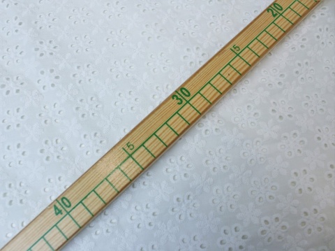 bawełna haftowana biała kwiatki