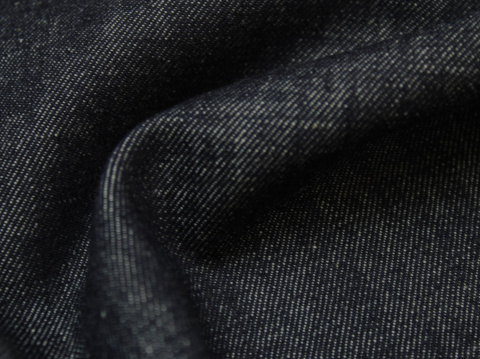 Tkanina jeans gruby nieelastyczny ciemny granat