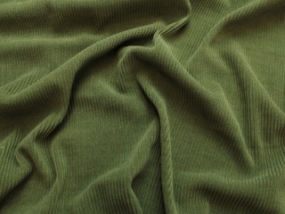 Dzianina sztruksowa zieleń khaki