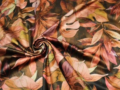 Satyna włoska liście brązowe jesienne