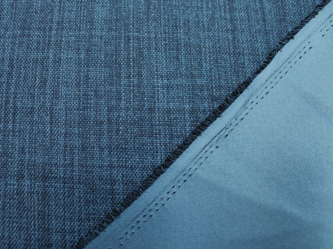 tkanina zasłonowa blackout granatowy len