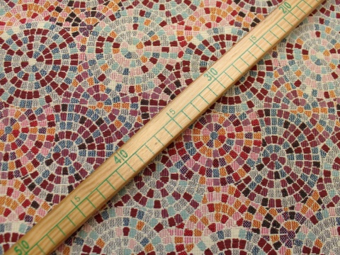 tkanina gobelinowa gobelin wzór geometryczny kolorowa mozaika