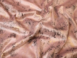 TKANINA DEKORACYJNA MARMUREK RÓŻ-ZŁOTO